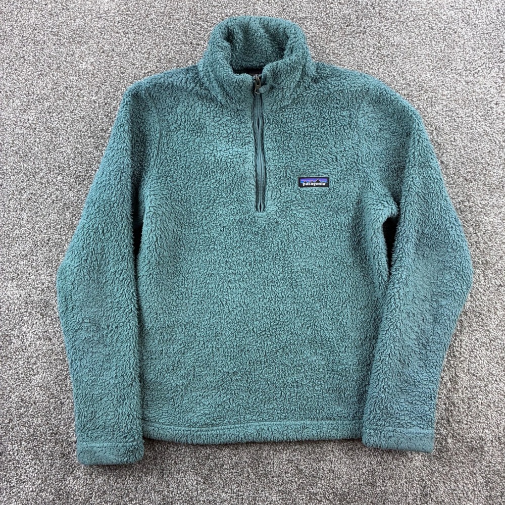Patagonia Fleece Pullover Womens S Teal‎ Polyester Los Gatos 1/4 Zip 25235